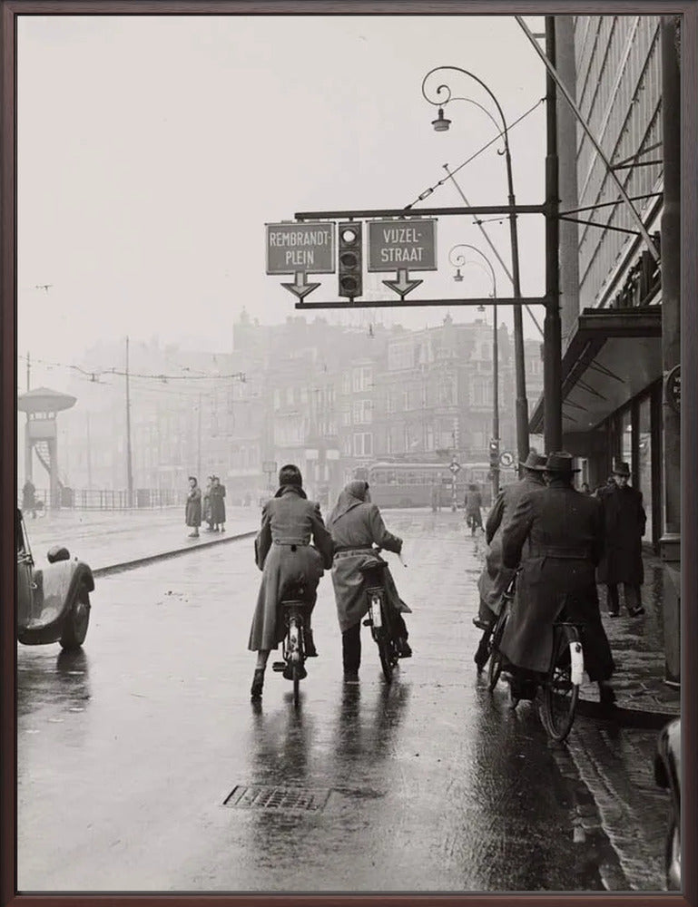 Wachten op het Rokin - 1954