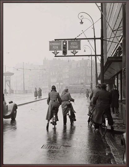 Wachten op het Rokin - 1954
