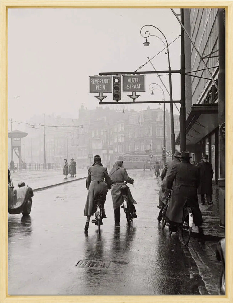Wachten op het Rokin - 1954