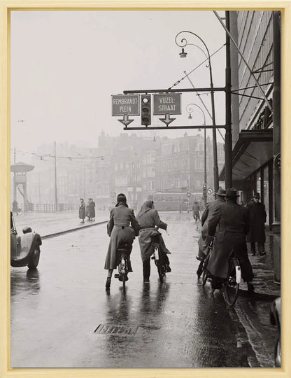 Wachten op het Rokin - 1954