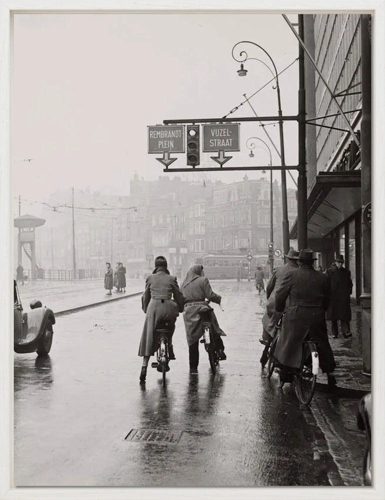 Wachten op het Rokin - 1954