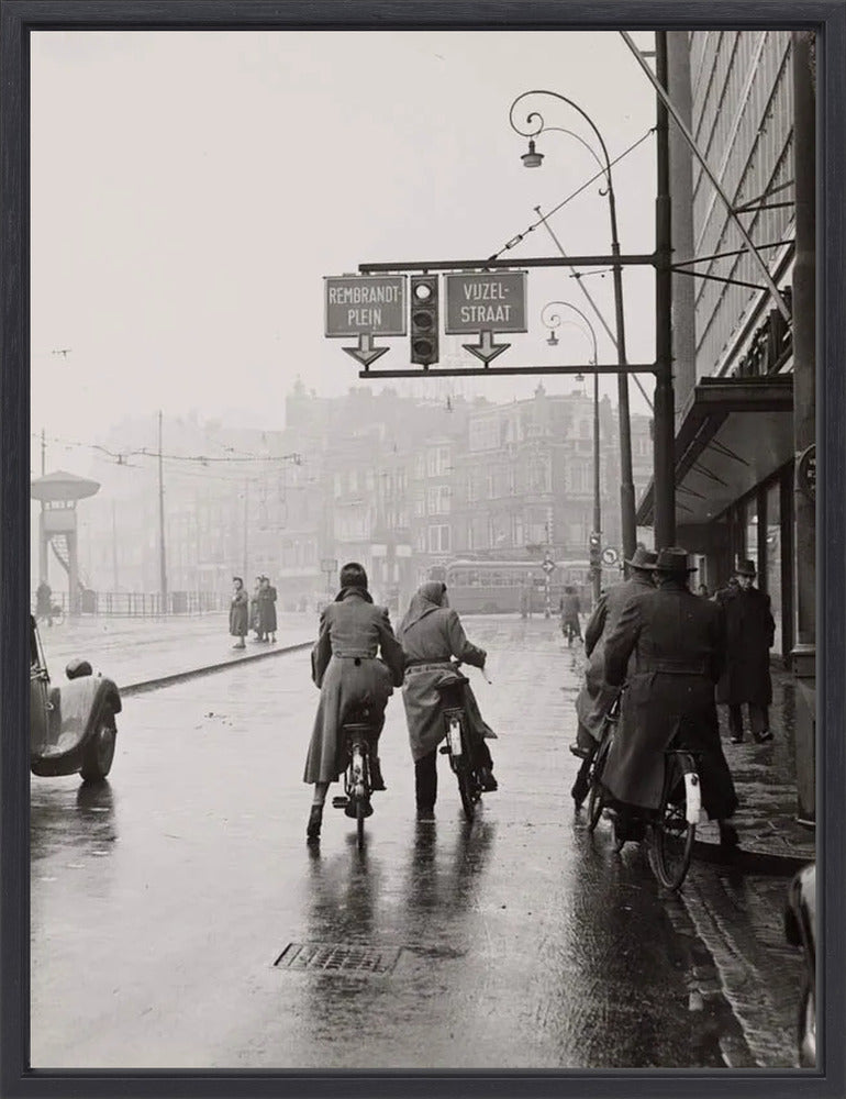 Wachten op het Rokin - 1954
