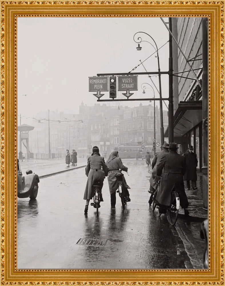 Wachten op het Rokin - 1954