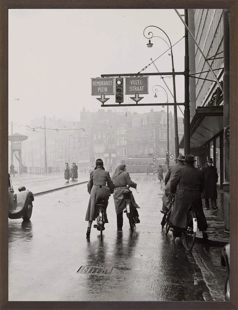 Wachten op het Rokin - 1954