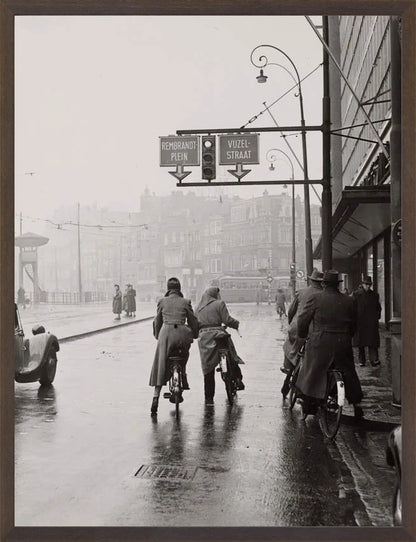 Wachten op het Rokin - 1954