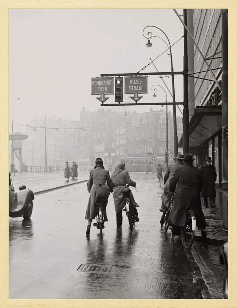 Wachten op het Rokin - 1954