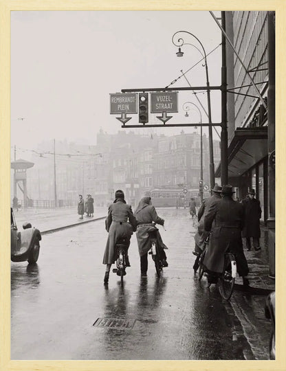 Wachten op het Rokin - 1954