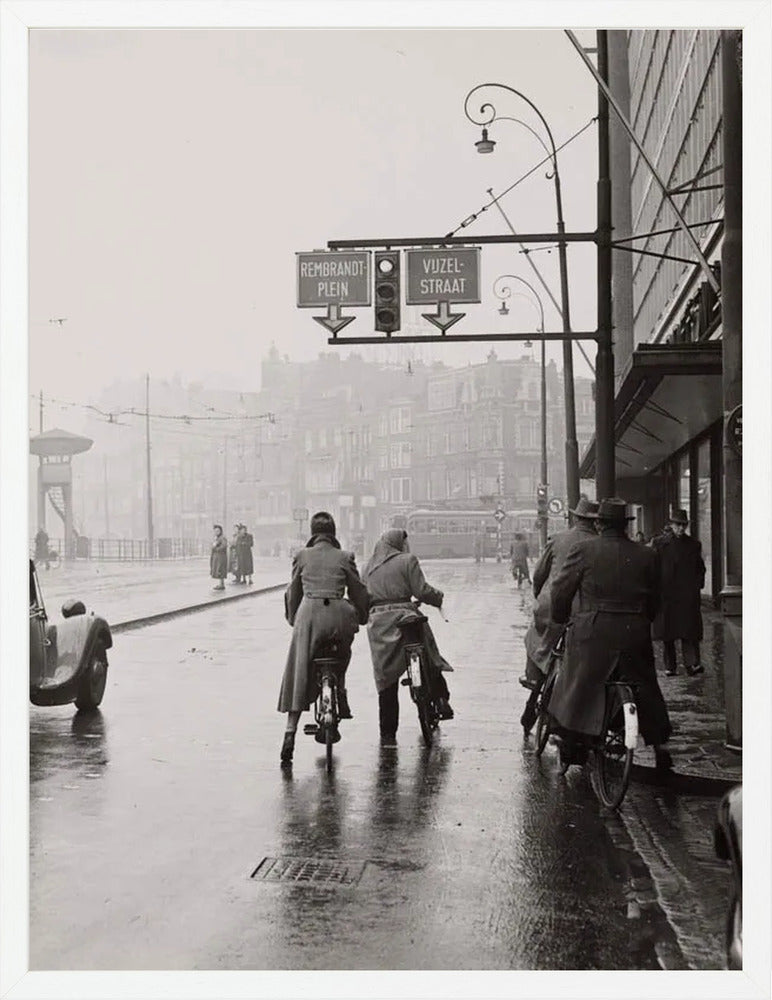 Wachten op het Rokin - 1954