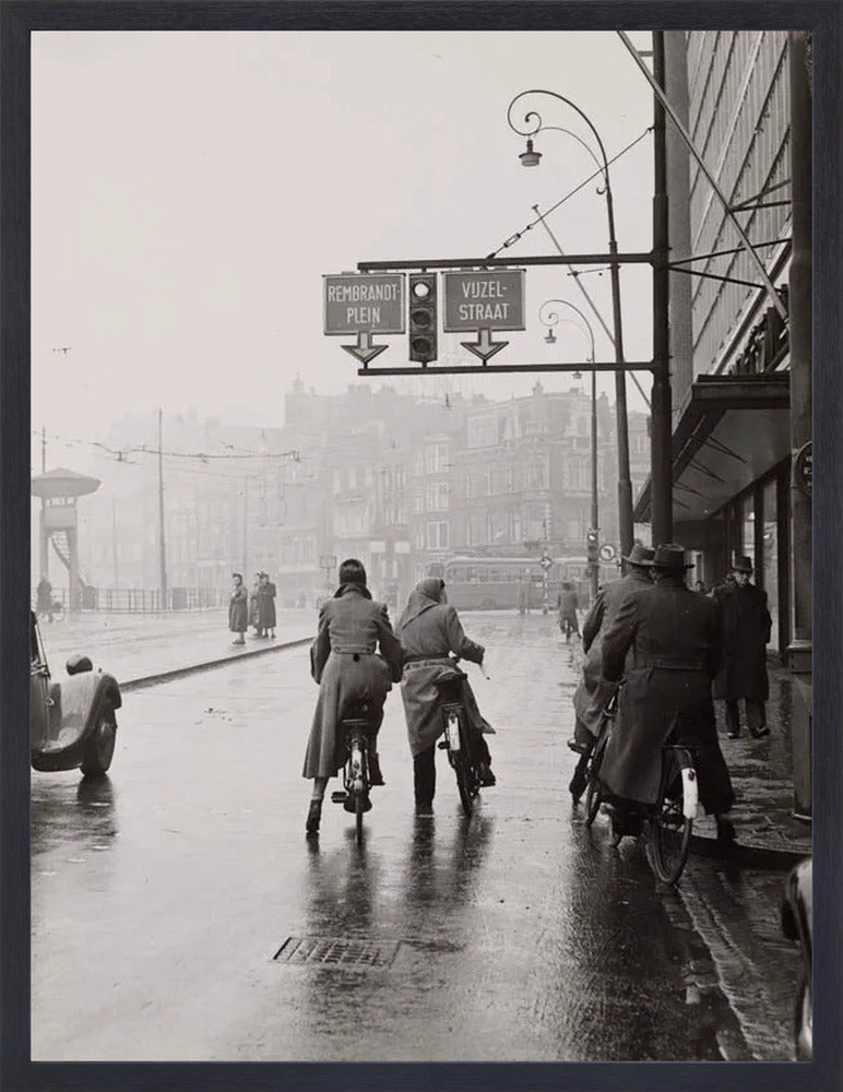 Wachten op het Rokin - 1954