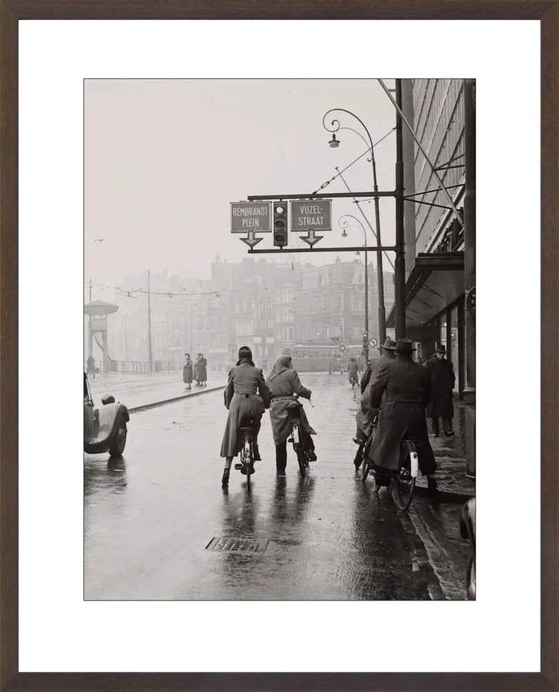 Wachten op het Rokin - 1954
