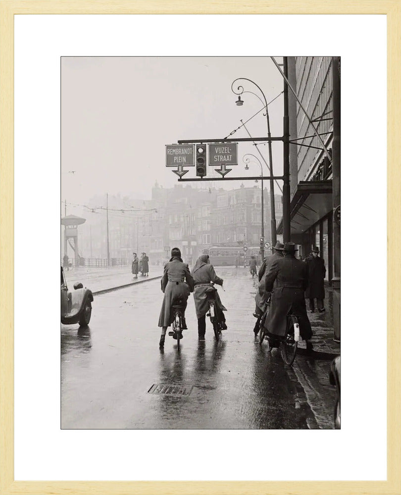 Wachten op het Rokin - 1954