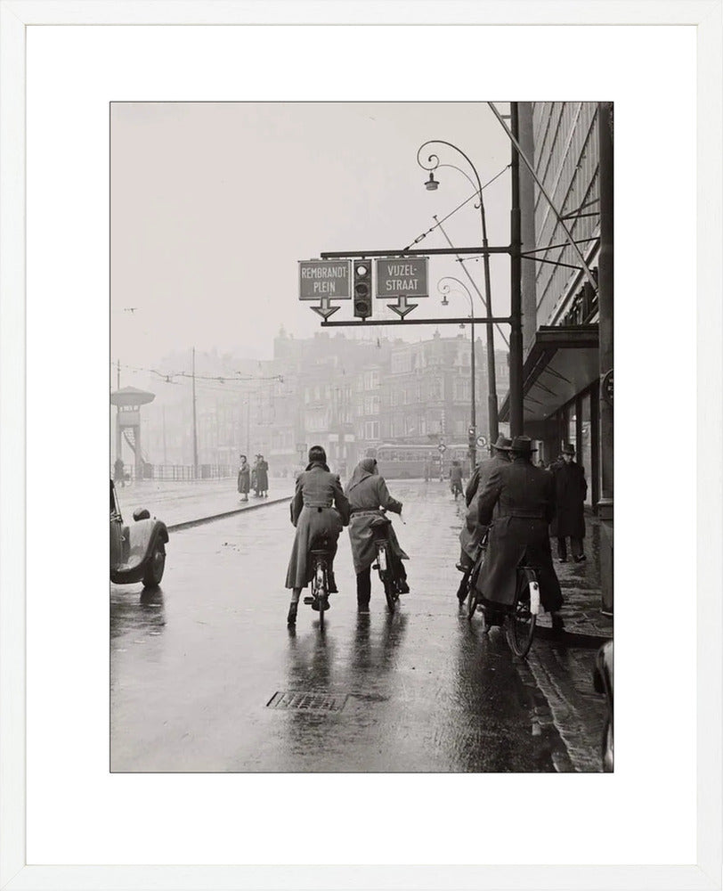 Wachten op het Rokin - 1954