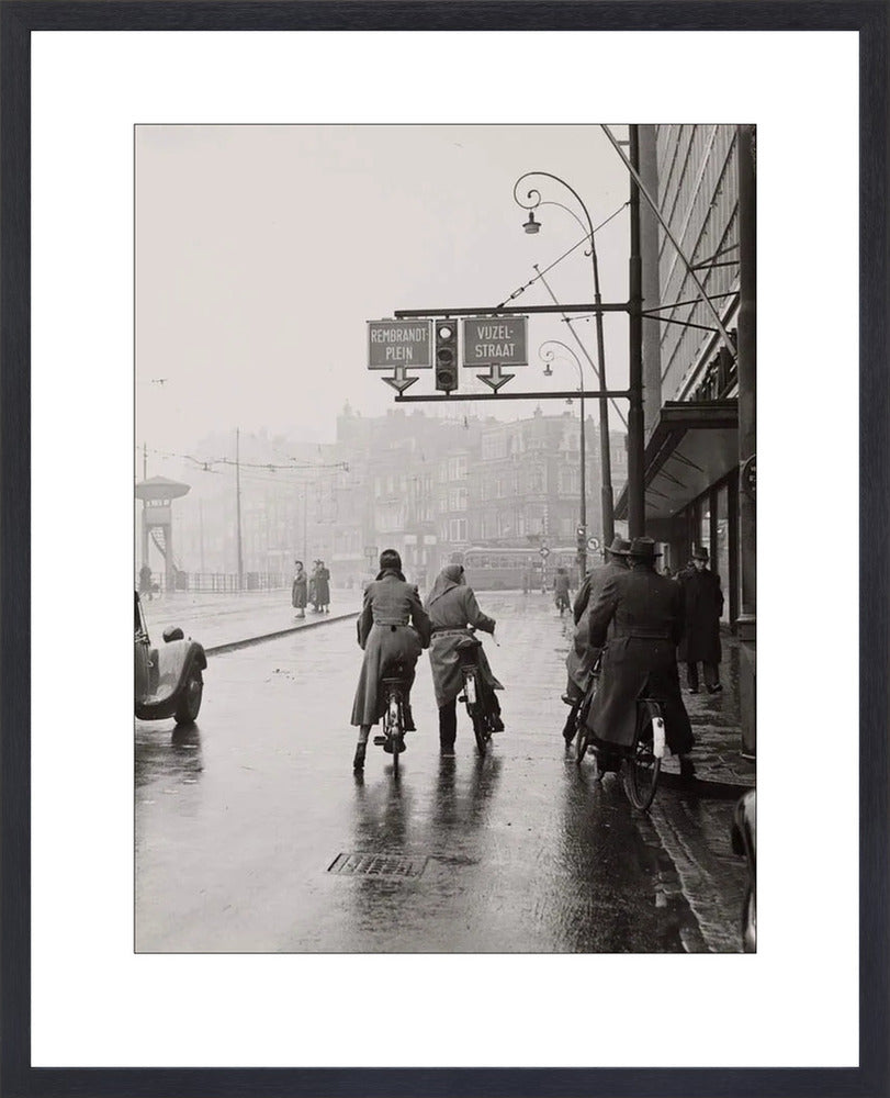 Wachten op het Rokin - 1954