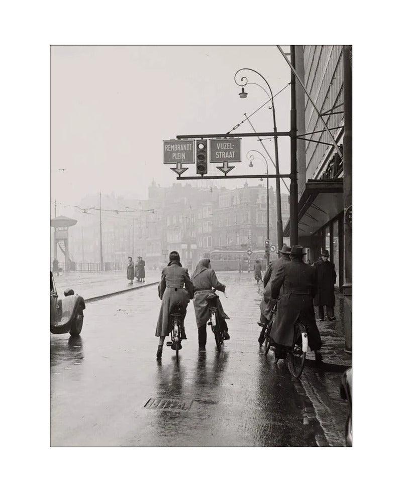 Wachten op het Rokin - 1954