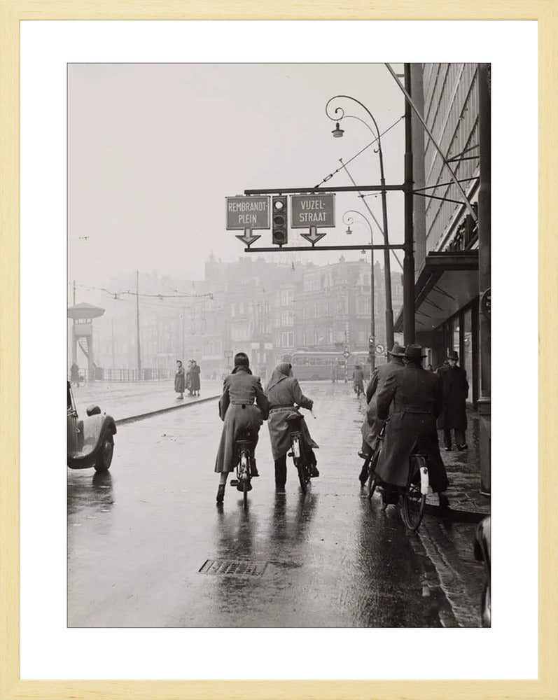 Wachten op het Rokin - 1954