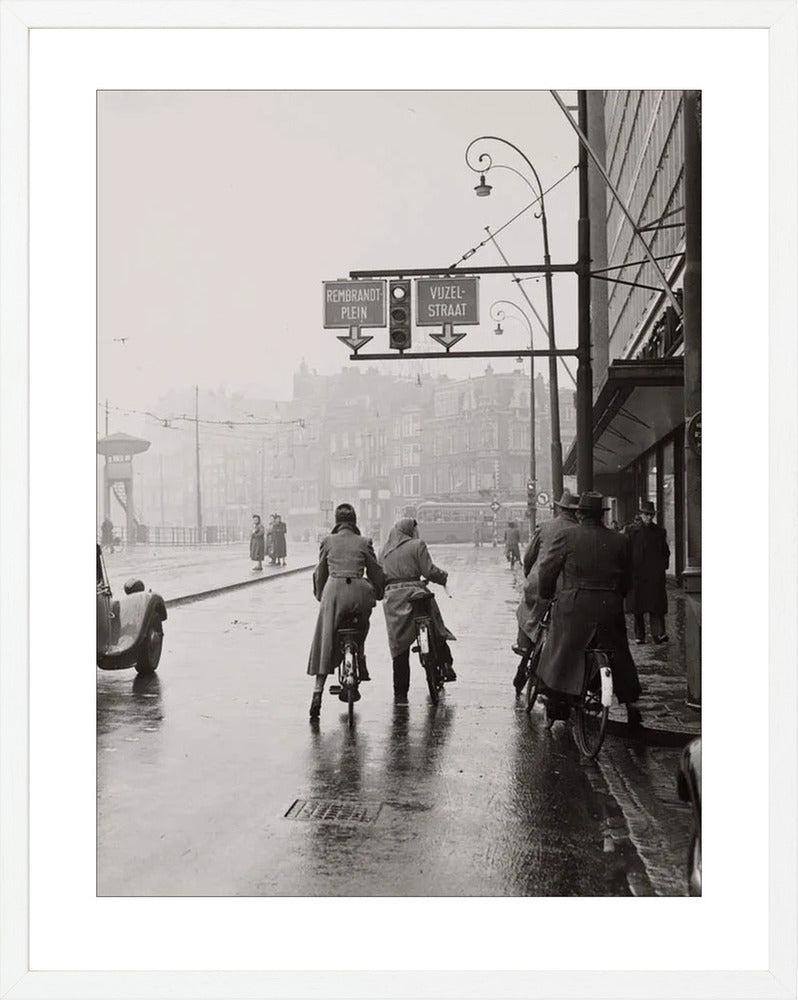 Wachten op het Rokin - 1954