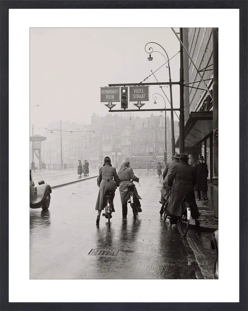Wachten op het Rokin - 1954