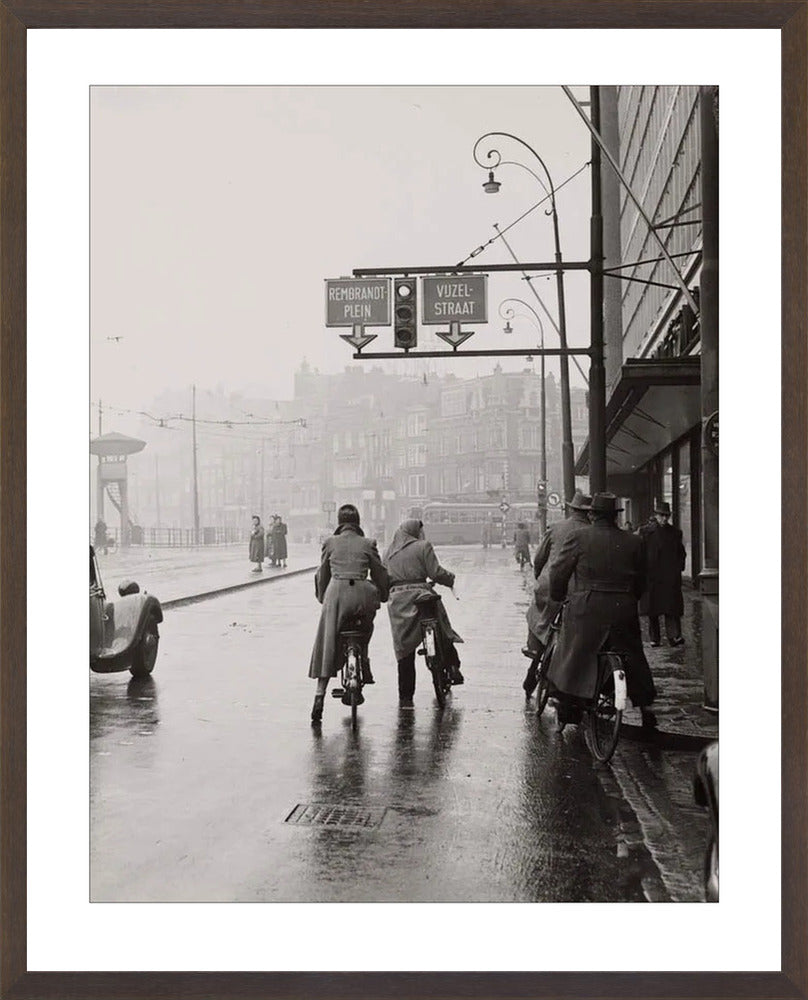 Wachten op het Rokin - 1954