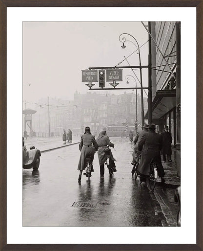 Wachten op het Rokin - 1954