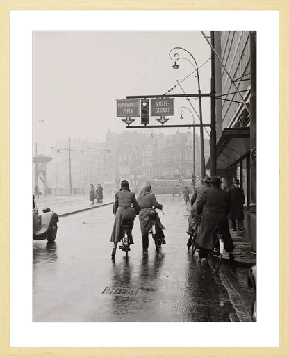 Wachten op het Rokin - 1954