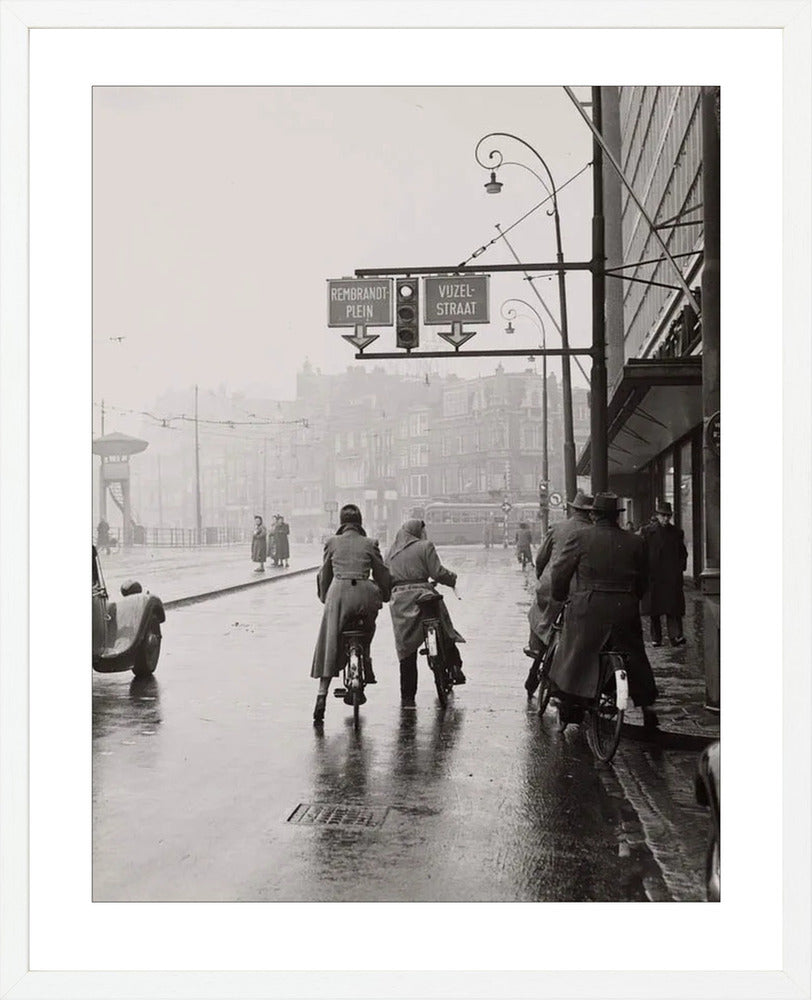 Wachten op het Rokin - 1954