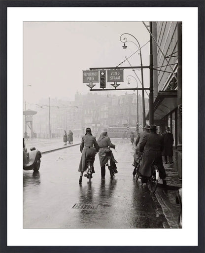Wachten op het Rokin - 1954
