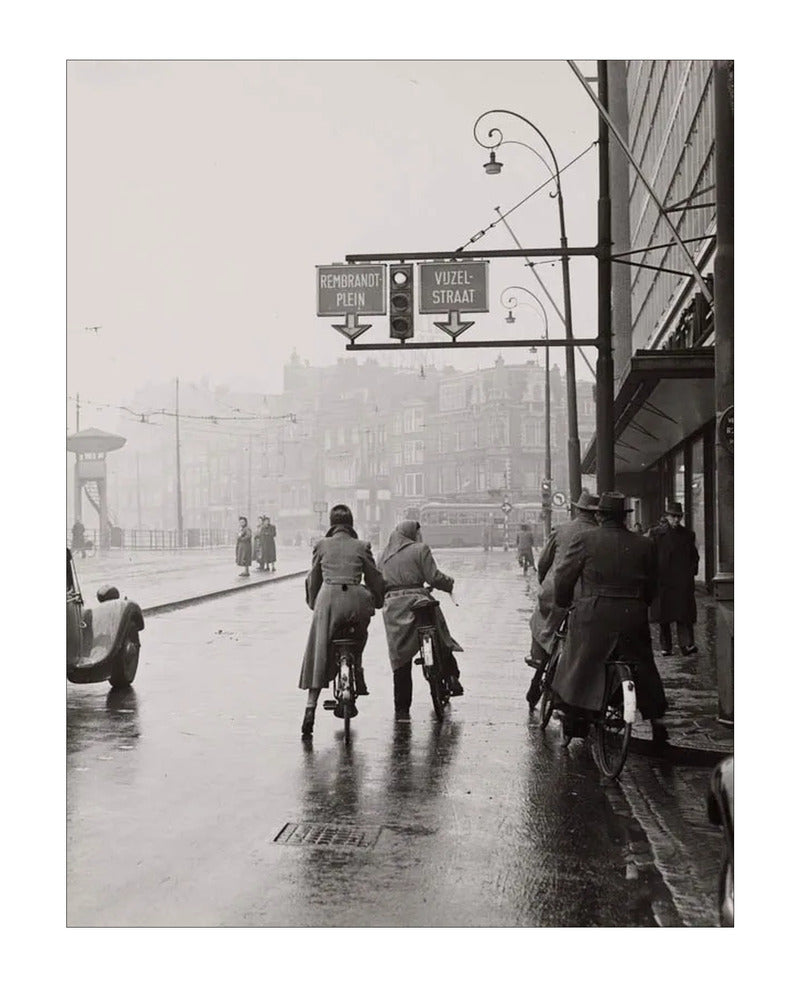 Wachten op het Rokin - 1954