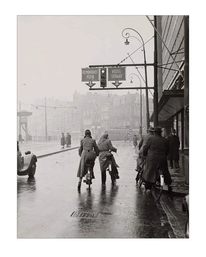 Wachten op het Rokin - 1954