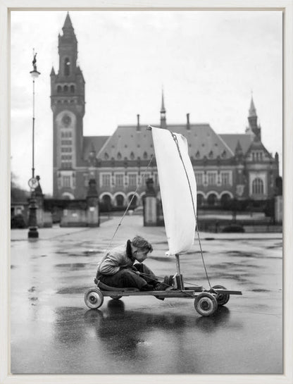 Zeilwagen voor het Vredespaleis - 1951