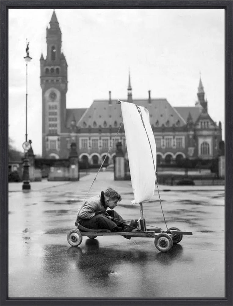 Zeilwagen voor het Vredespaleis - 1951