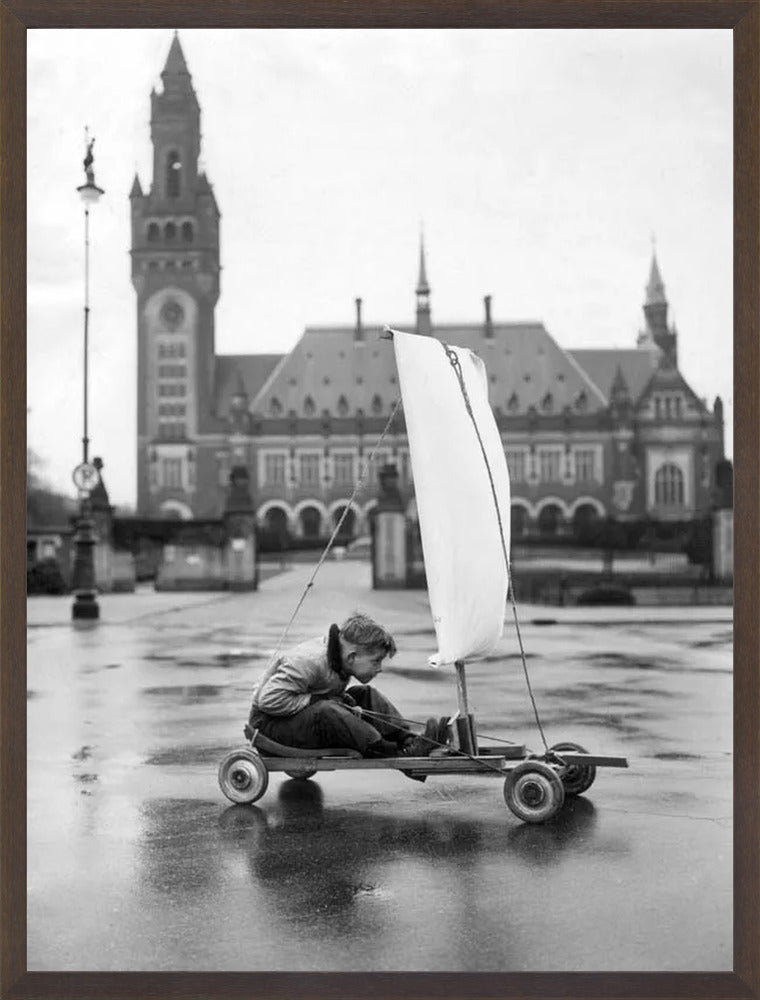 Zeilwagen voor het Vredespaleis - 1951