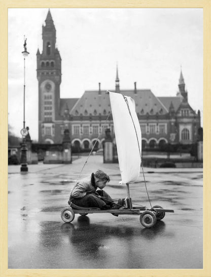 Zeilwagen voor het Vredespaleis - 1951