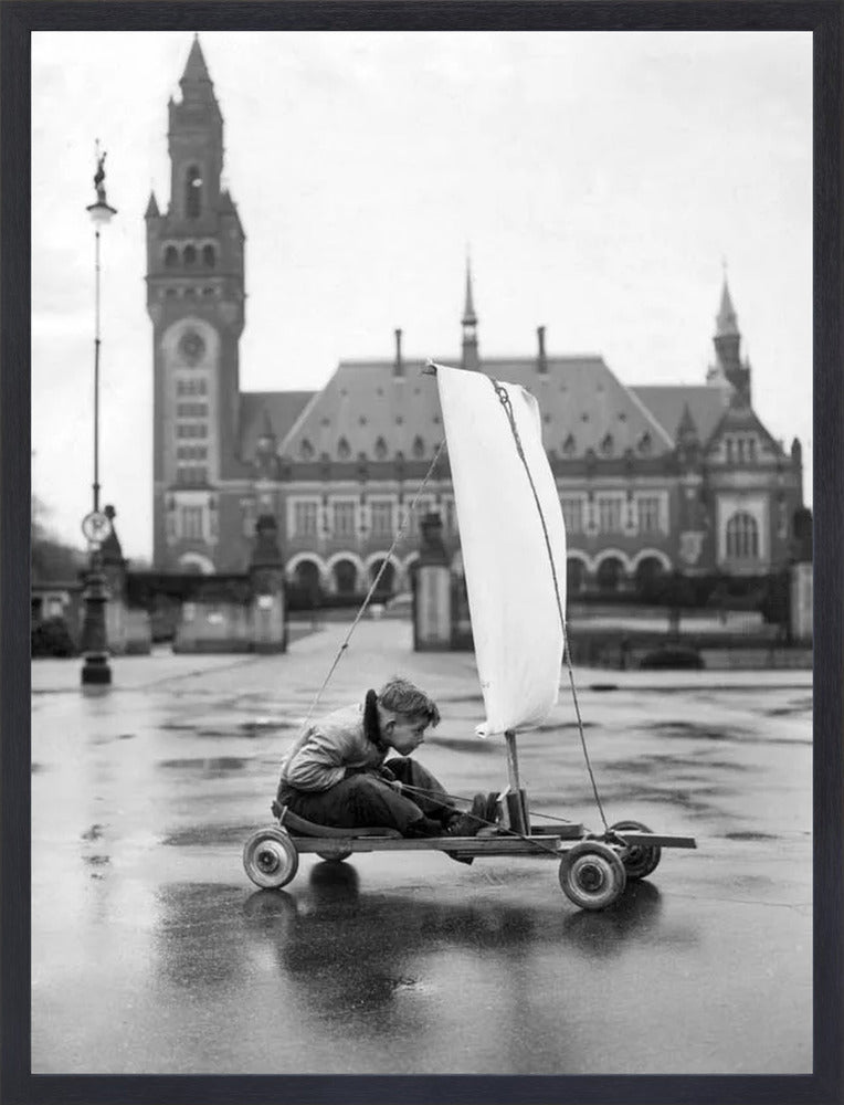 Zeilwagen voor het Vredespaleis - 1951