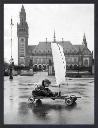 Zeilwagen voor het Vredespaleis - 1951