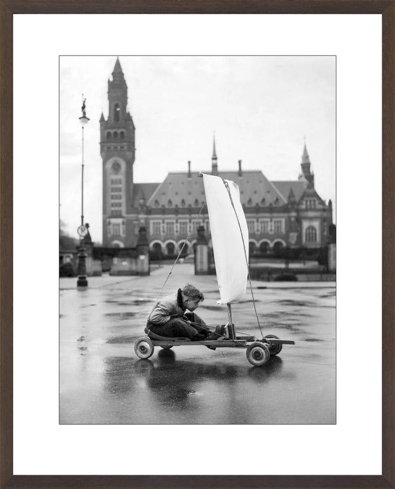 Zeilwagen voor het Vredespaleis - 1951