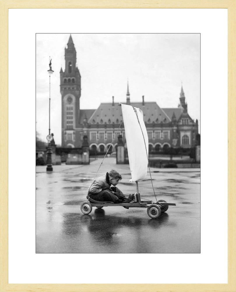 Zeilwagen voor het Vredespaleis - 1951