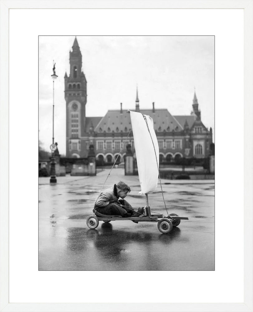 Zeilwagen voor het Vredespaleis - 1951