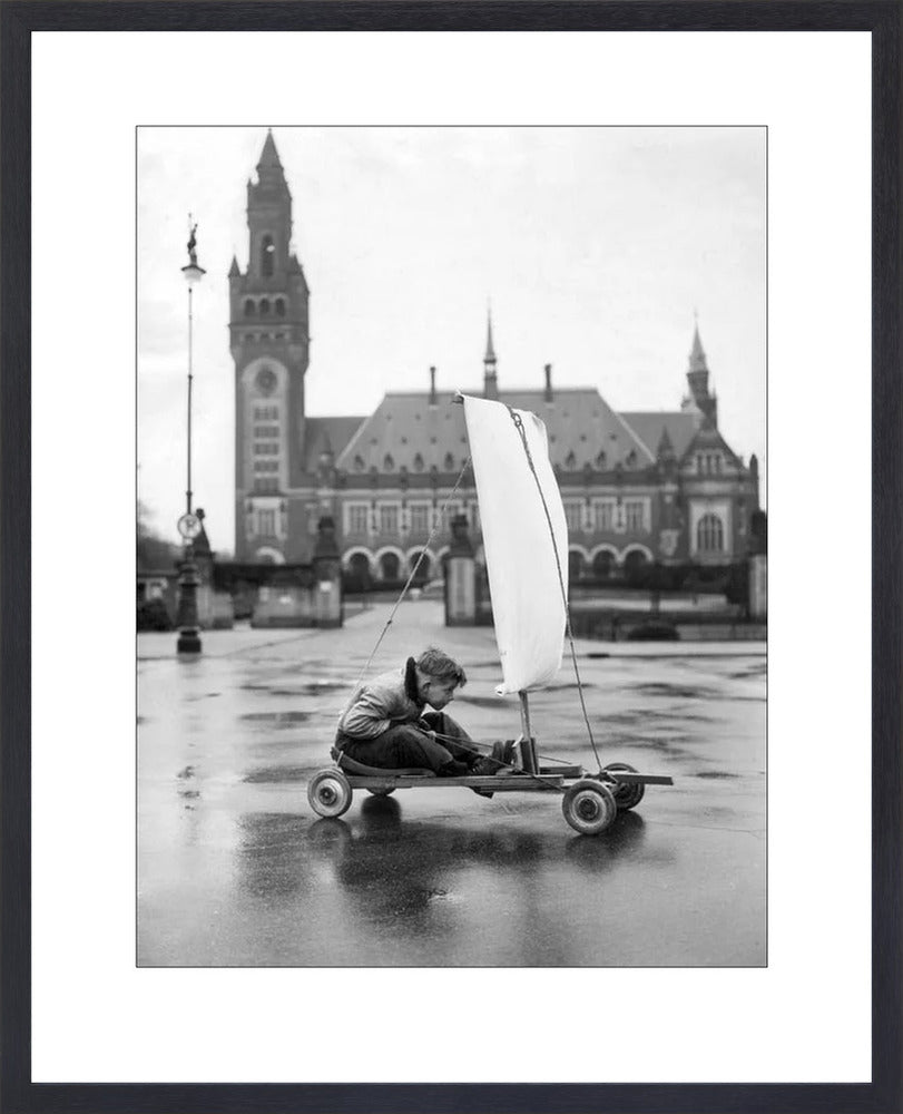 Zeilwagen voor het Vredespaleis - 1951