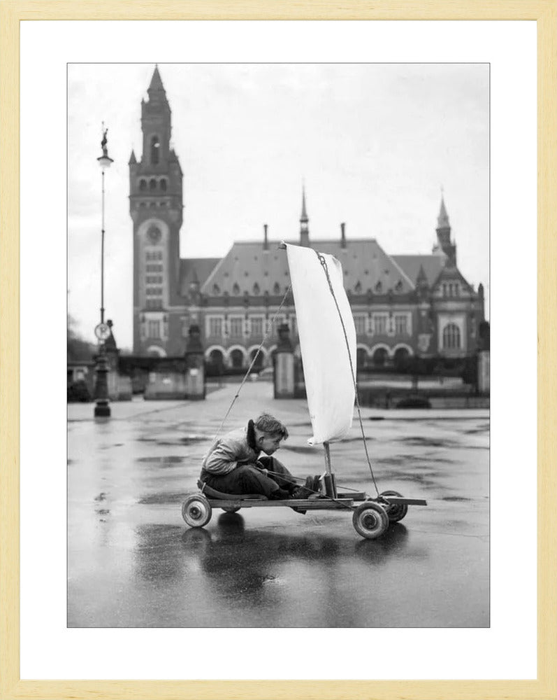 Zeilwagen voor het Vredespaleis - 1951