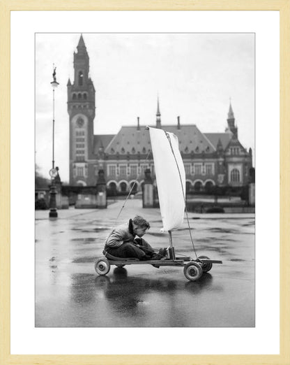 Zeilwagen voor het Vredespaleis - 1951