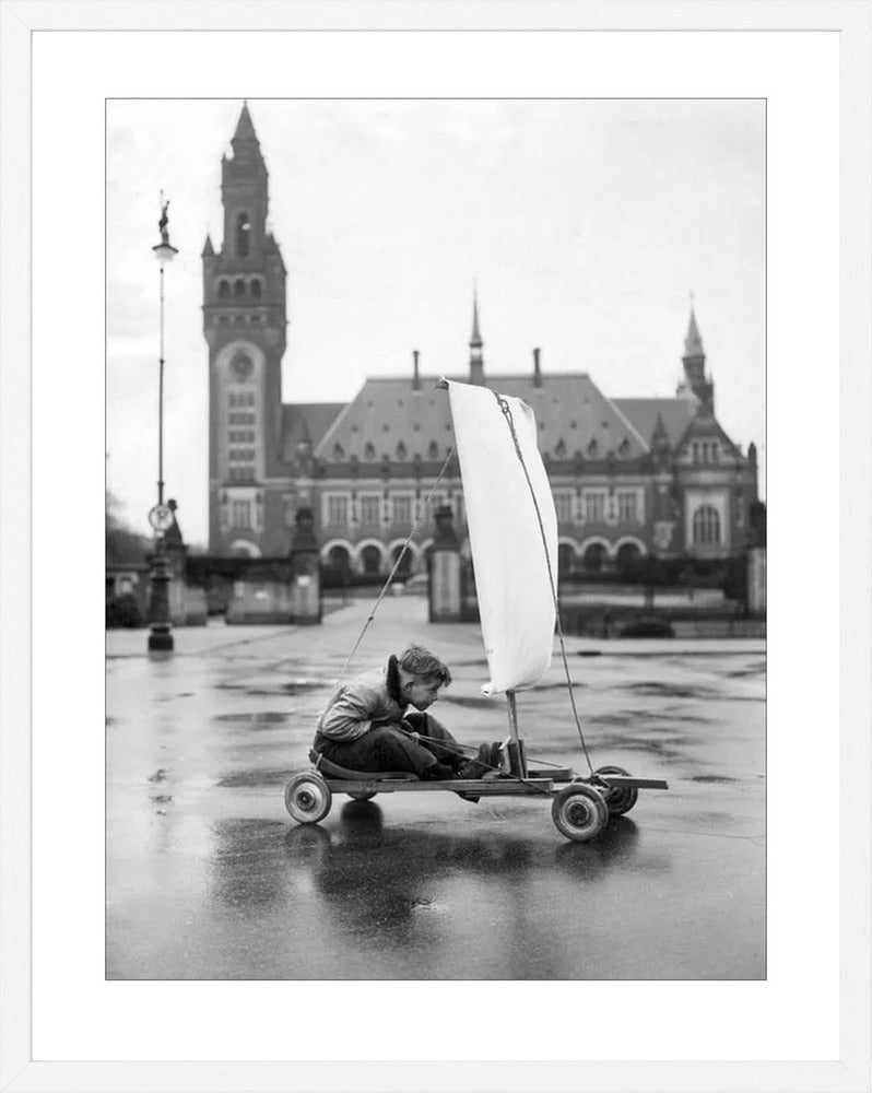 Zeilwagen voor het Vredespaleis - 1951