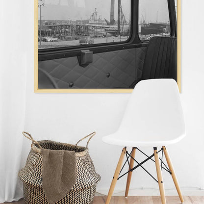 Historische foto van het Zeevaartmonument rond 1959 – canvas zonder lijst in leeshoek