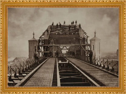 Bruggenbouwers op de Koningsbrug - 1876