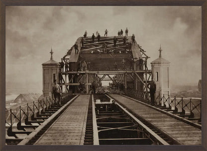 Bruggenbouwers op de Koningsbrug - 1876