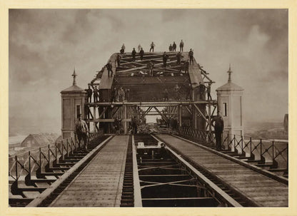Bruggenbouwers op de Koningsbrug - 1876