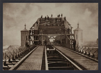 Bruggenbouwers op de Koningsbrug - 1876