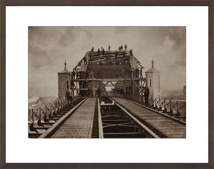 Bruggenbouwers op de Koningsbrug - 1876