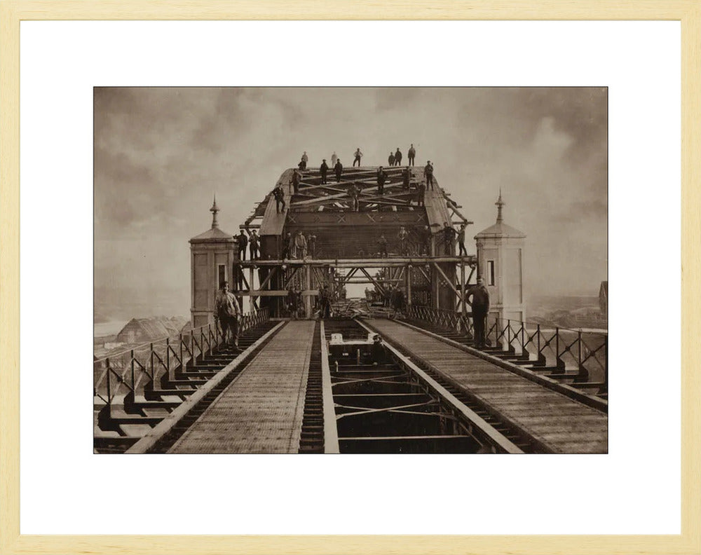 Bruggenbouwers op de Koningsbrug - 1876