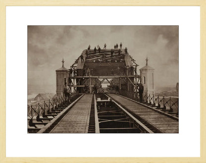 Bruggenbouwers op de Koningsbrug - 1876