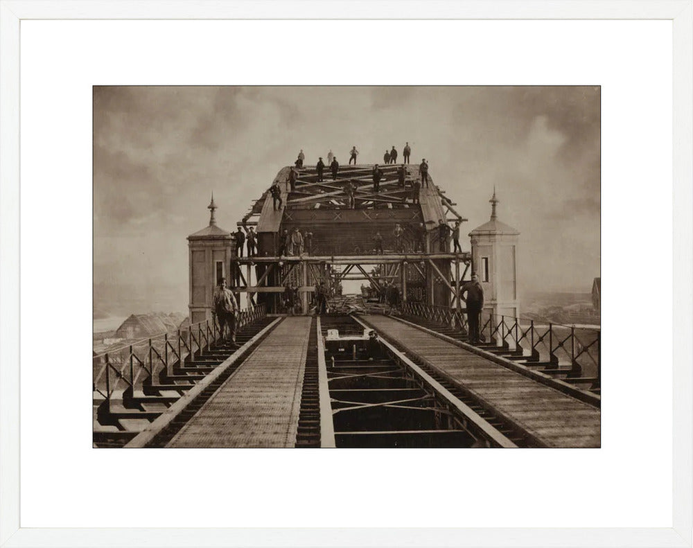 Bruggenbouwers op de Koningsbrug - 1876